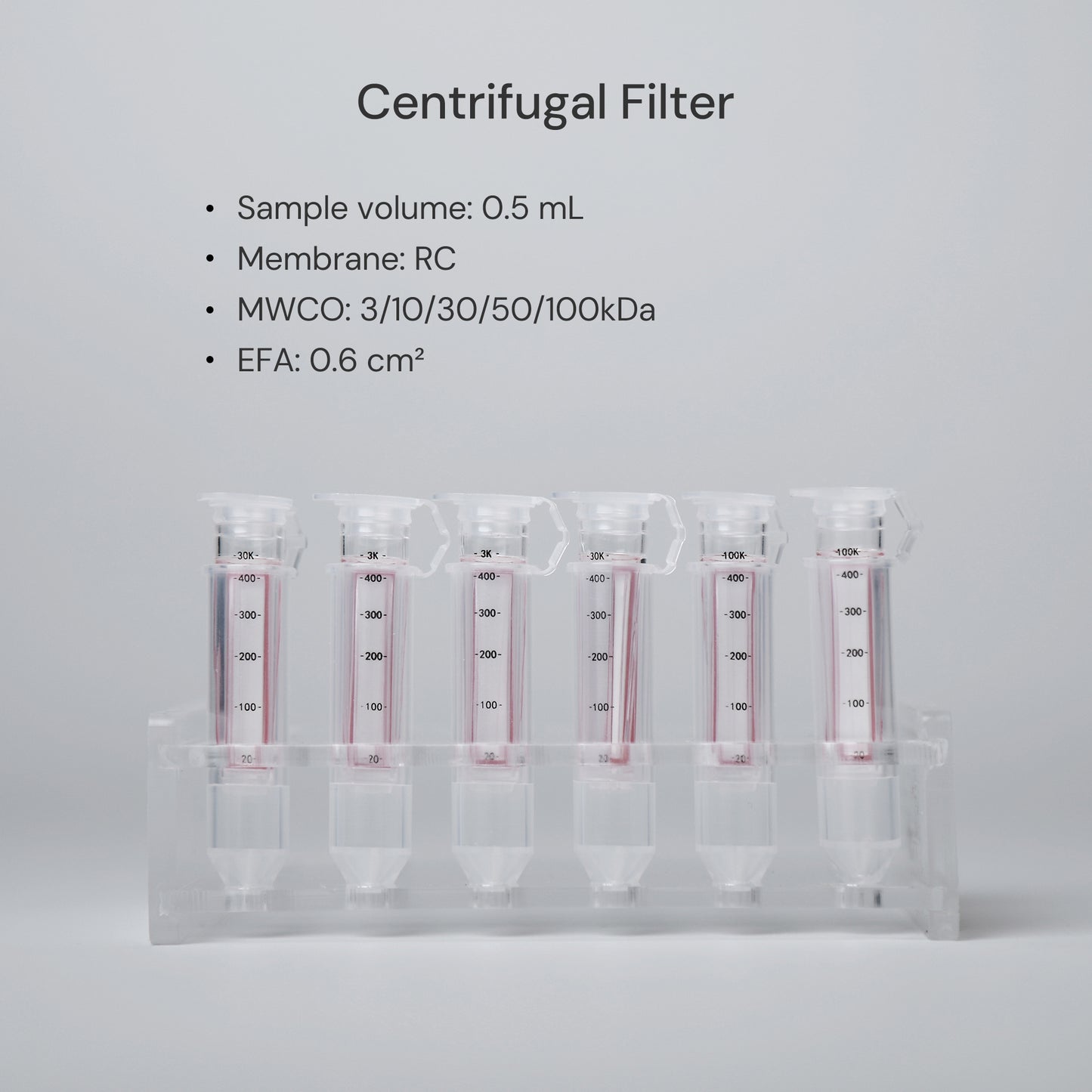 0.5mL Ultrafiltration Centrifugal Filter with Regenerated Cellulose RC Membrane 24/pk