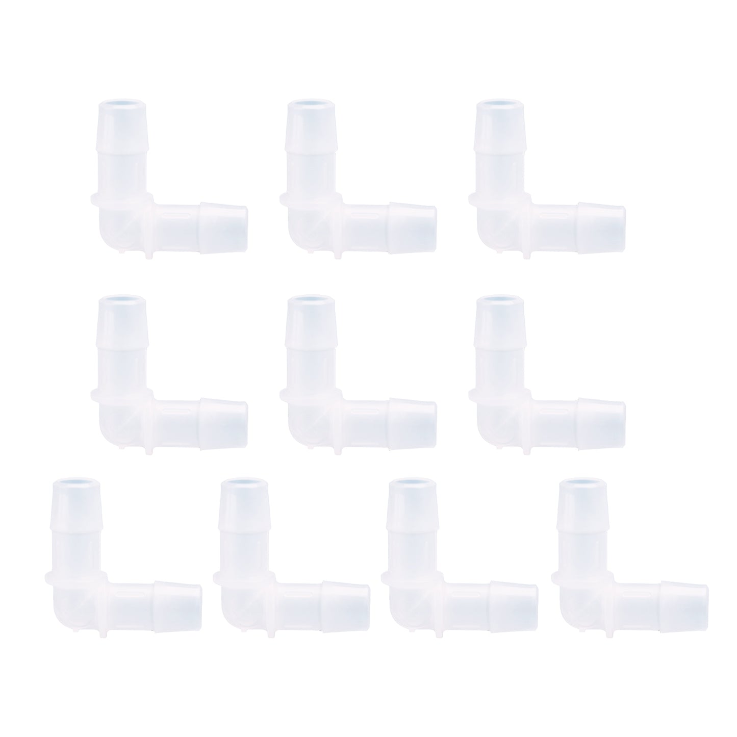 Single use Elbow fitting white background