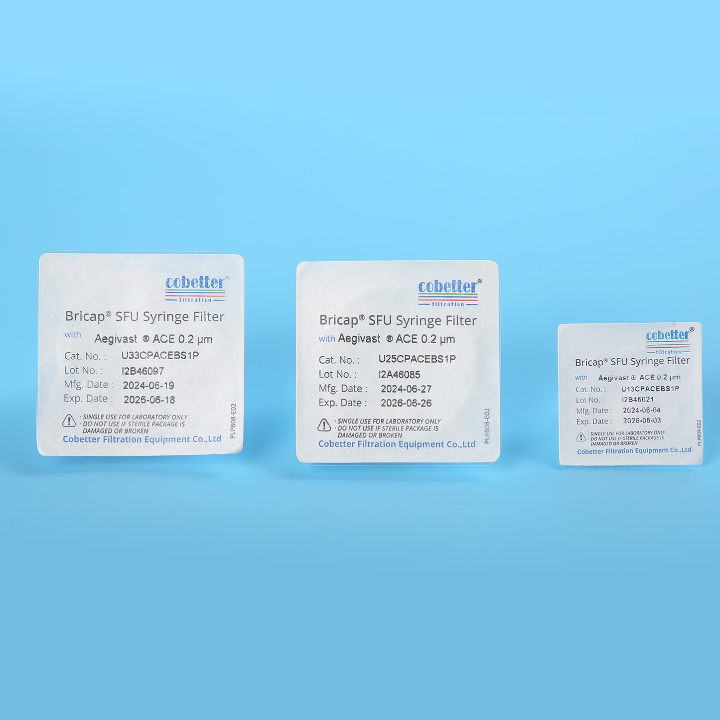 0.2μm Hydrophobic PTFE Syringe Filters for Air Venting, Sterile or Autoclavable, 100/pk