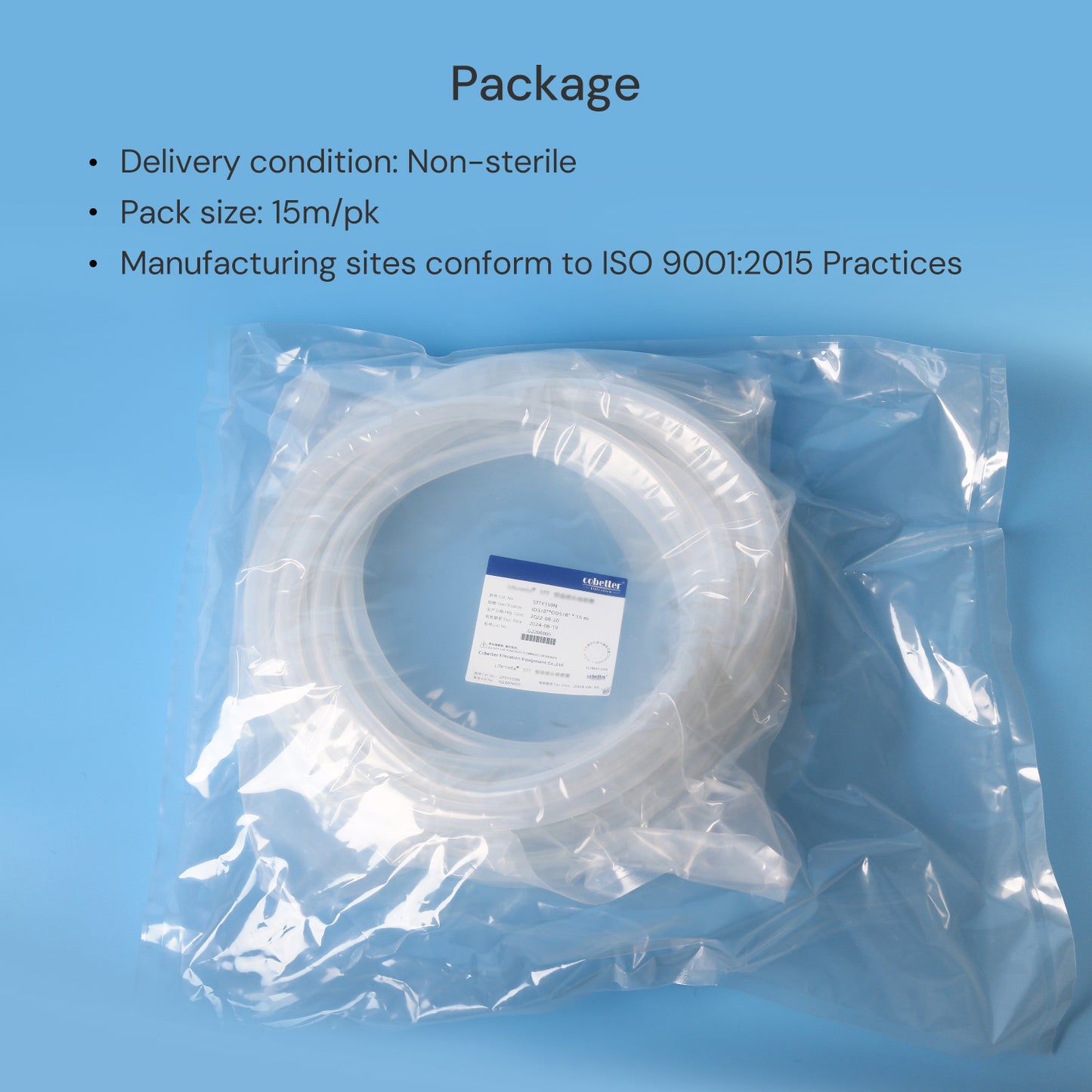 Lifemeta™ STF Thermoplastic Elastomer Tubing for Fluid Transfer 15m/pk