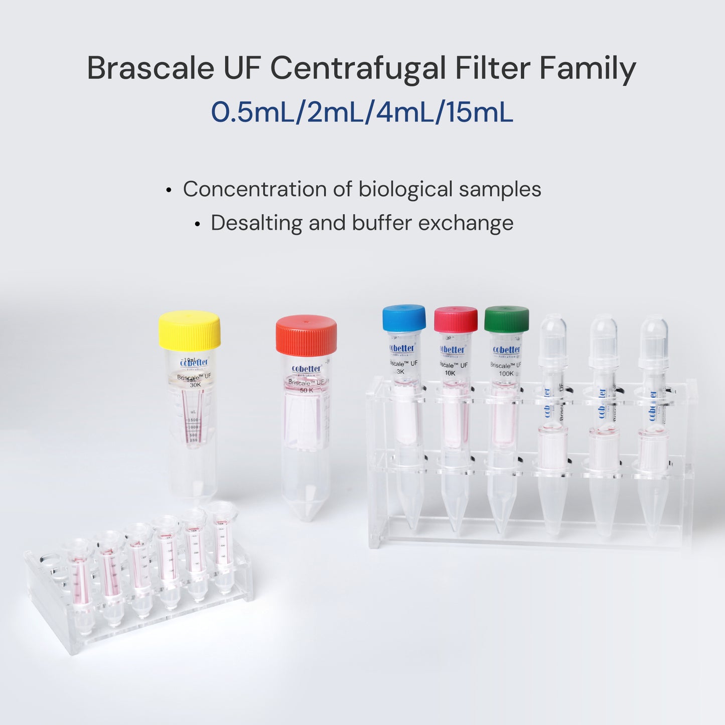 0.5mL Ultrafiltration Centrifugal Filter with Regenerated Cellulose RC Membrane 24/pk