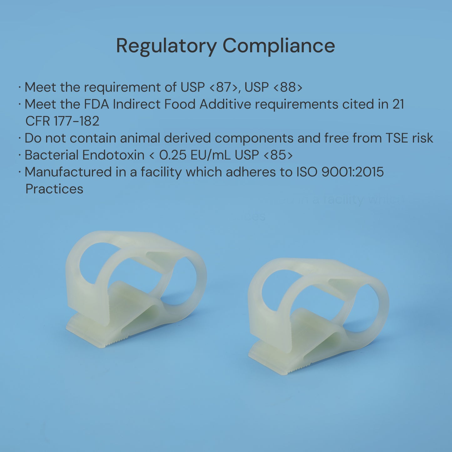 Pinch Clamps Adjustable for Pharmaceutical Flow Control 50/pk