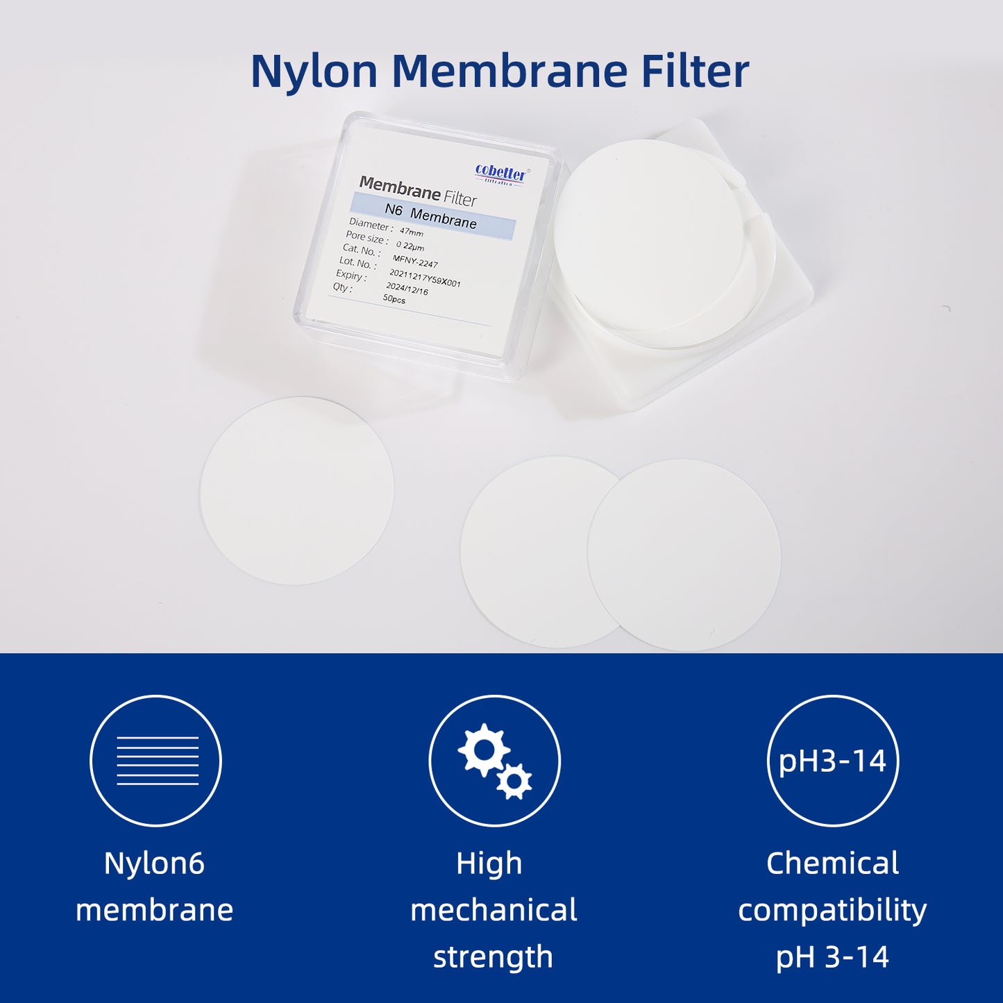 features of hydrophilic nylon disc membrane filter