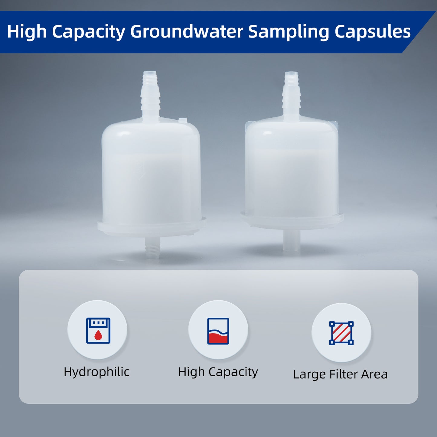 PES groundwater sampling capsule filter 0.45 um features