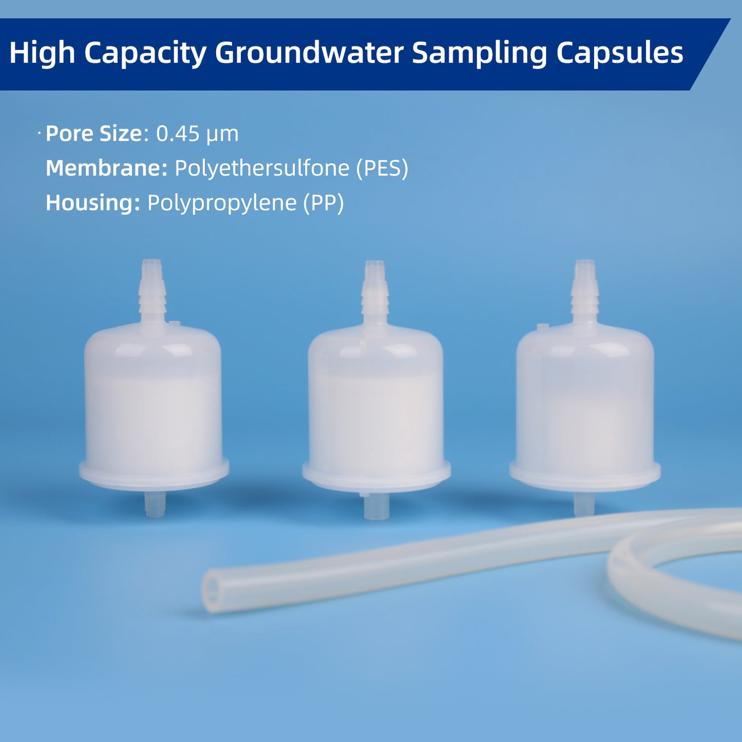 PES groundwater sampling capsule filter material