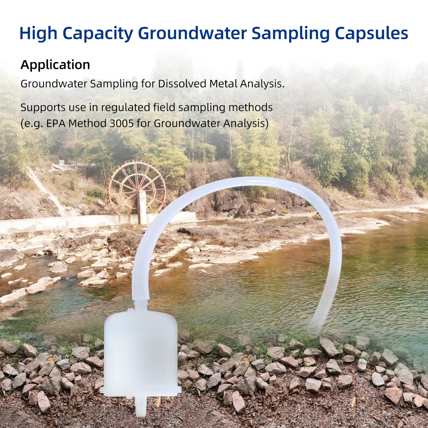 PES groundwater sampling capsule filter 0.45 um applications