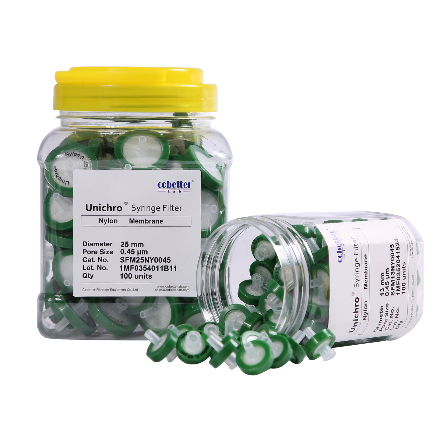 nylon syringe filter 100 pcs per pk