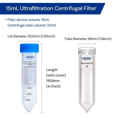 15ml 3kDa centrifuge filter diameter