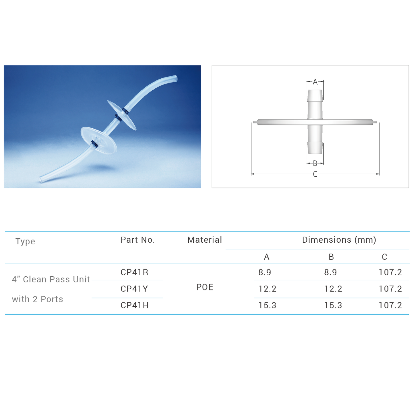 CP Wall-through 4" Clean Pass Unit