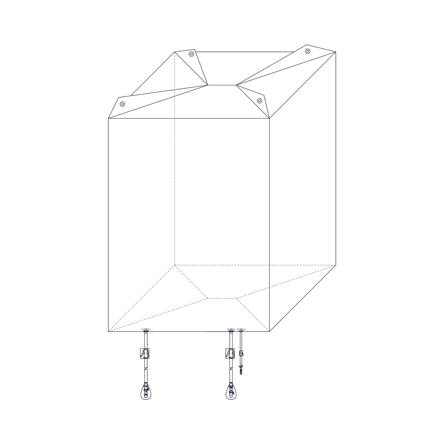 1500L Lifecube™ 3D Single-Use Bioprocess Bag for Liquid Storage & Shipping 1/pk