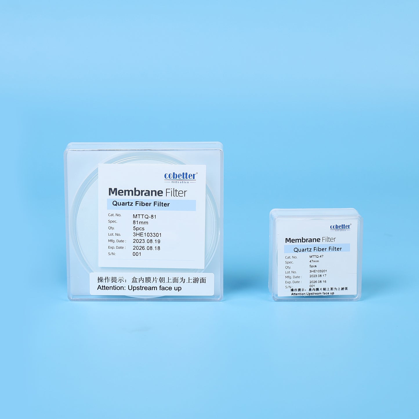 Quartz Fiber Disc Membrane Filters, 10pcs/pk