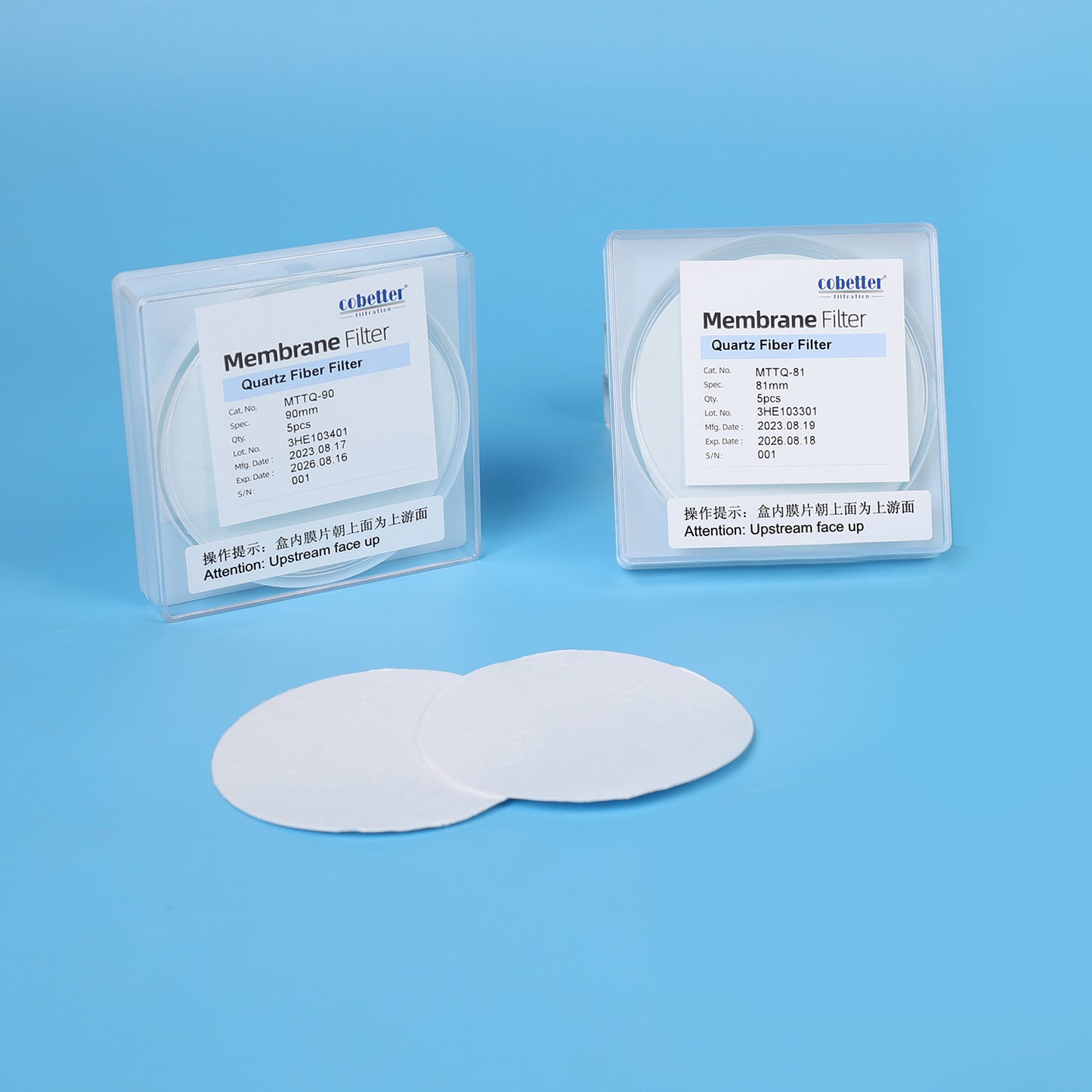 Quartz Fiber Disc Membrane Filters, 10pcs/pk