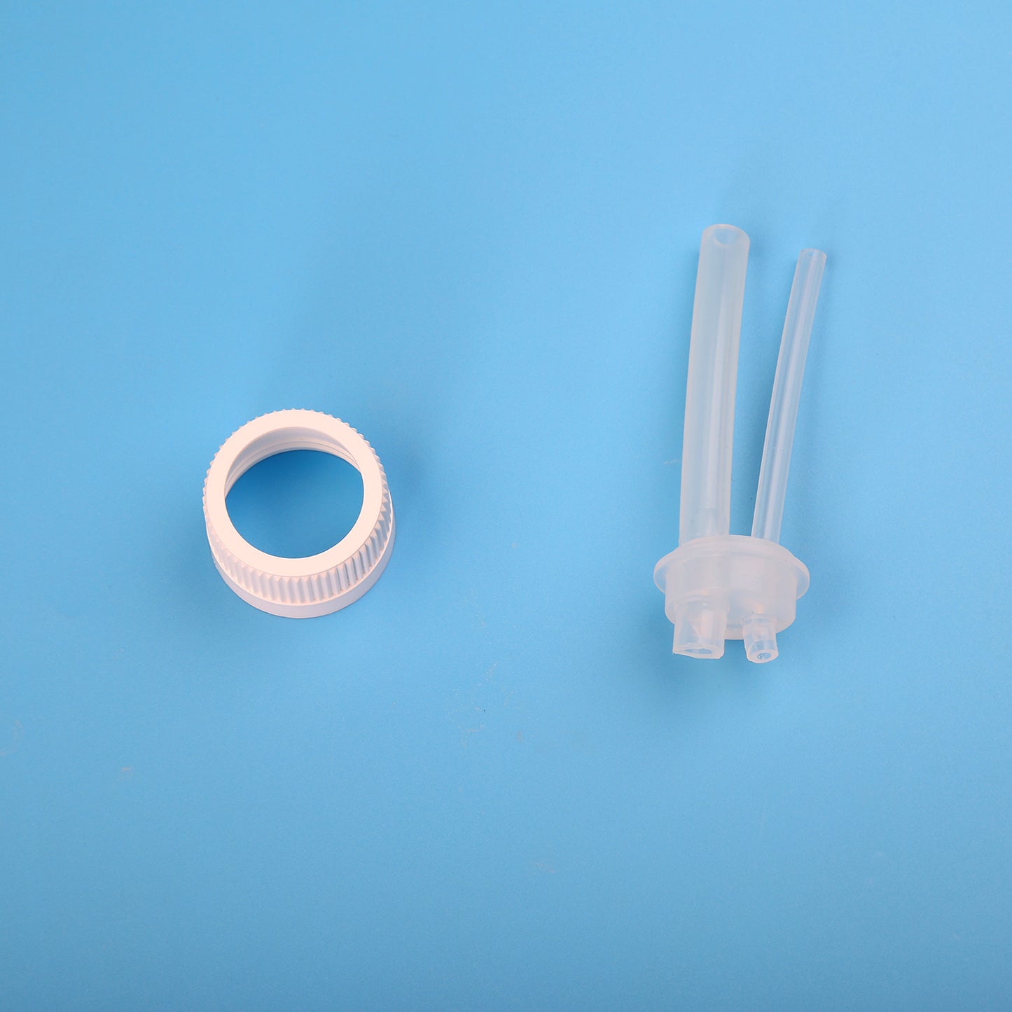 Molded Silicone Seal Cap, 38-430mm, Polypropylene Cap with Pt-cured Silicone Tubing, 2 ports, for Bottles and Carboys