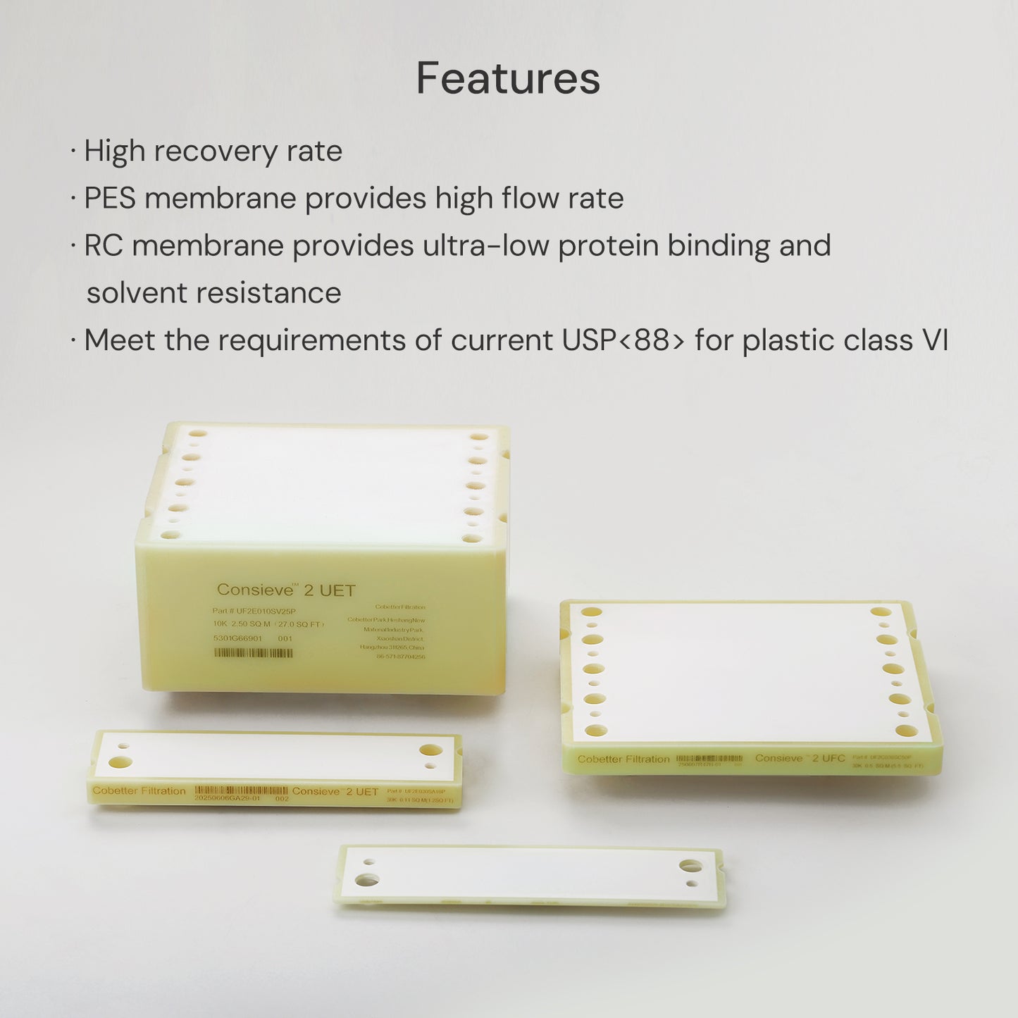 Consieve 2 MET Microfiltration Cassette PES  Membrane Lab, 1/pk