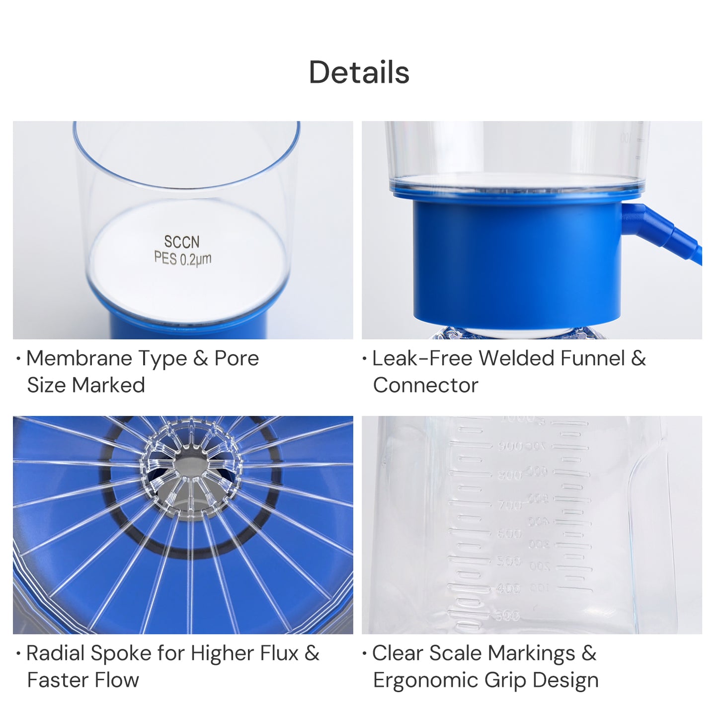 BriScale™ VTC Disposable Vacuum Filter Unit Hydrophilic PVDF Membrane Sterile