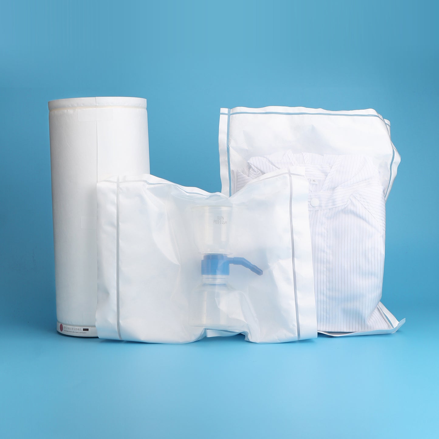 Sterile Breathable Bags for Cleanroom Packaging, HDPE Membrane