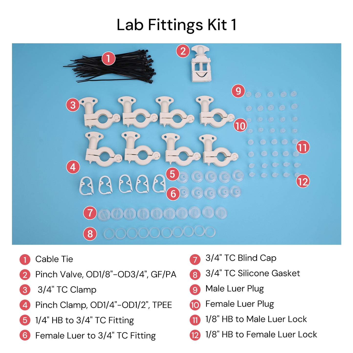 Fittings Kits for Lab Hollow Fiber Filter