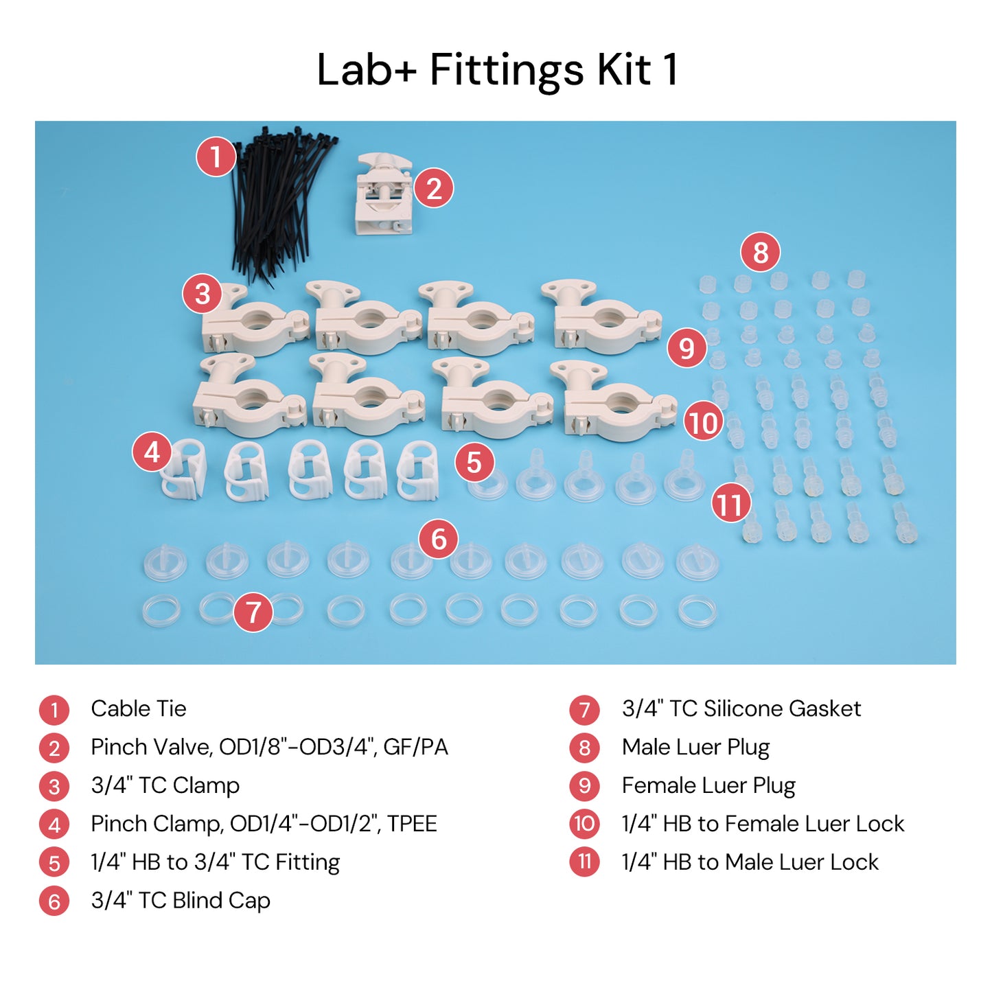 Fittings Kits for Lab+ Hollow Fiber Filter