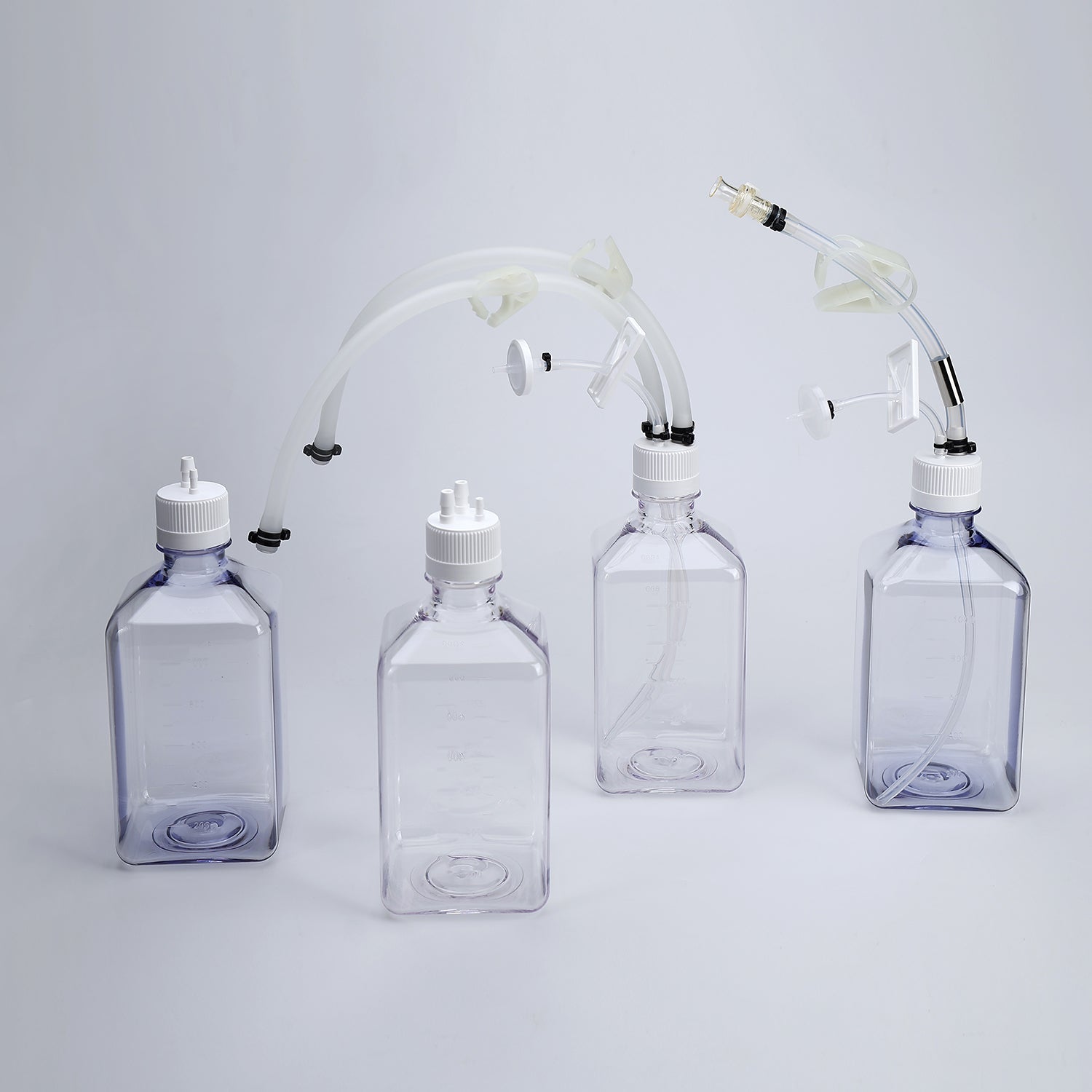 2L Sterile PC Media Bottle, One Feed Line – Cobetter