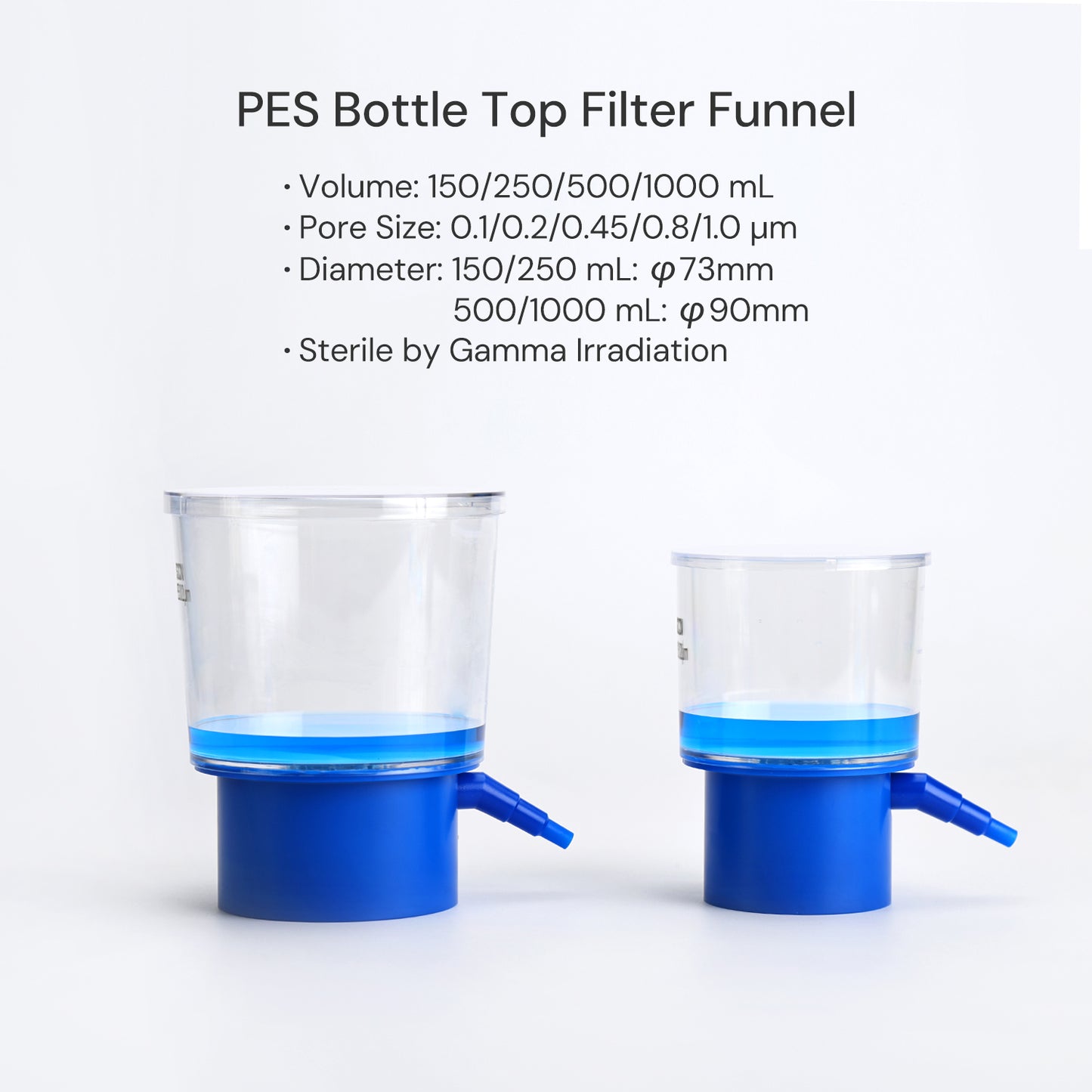 BriScale™ VTF Sterile Disposable Bottle Top Filter Funnel PES Membrane