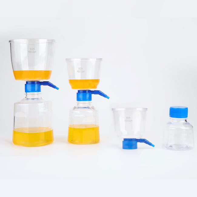 Disposable Vacuum Filter Unit 0.1μm Double-layer PES Membrane, Sterile