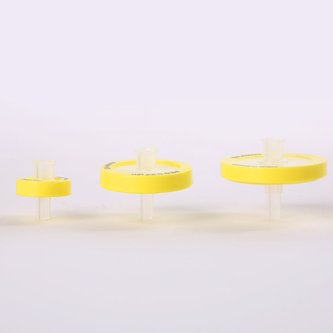 Yellow Hydrophilic PES Syringe Filters Non-sterile 100pcs/pk