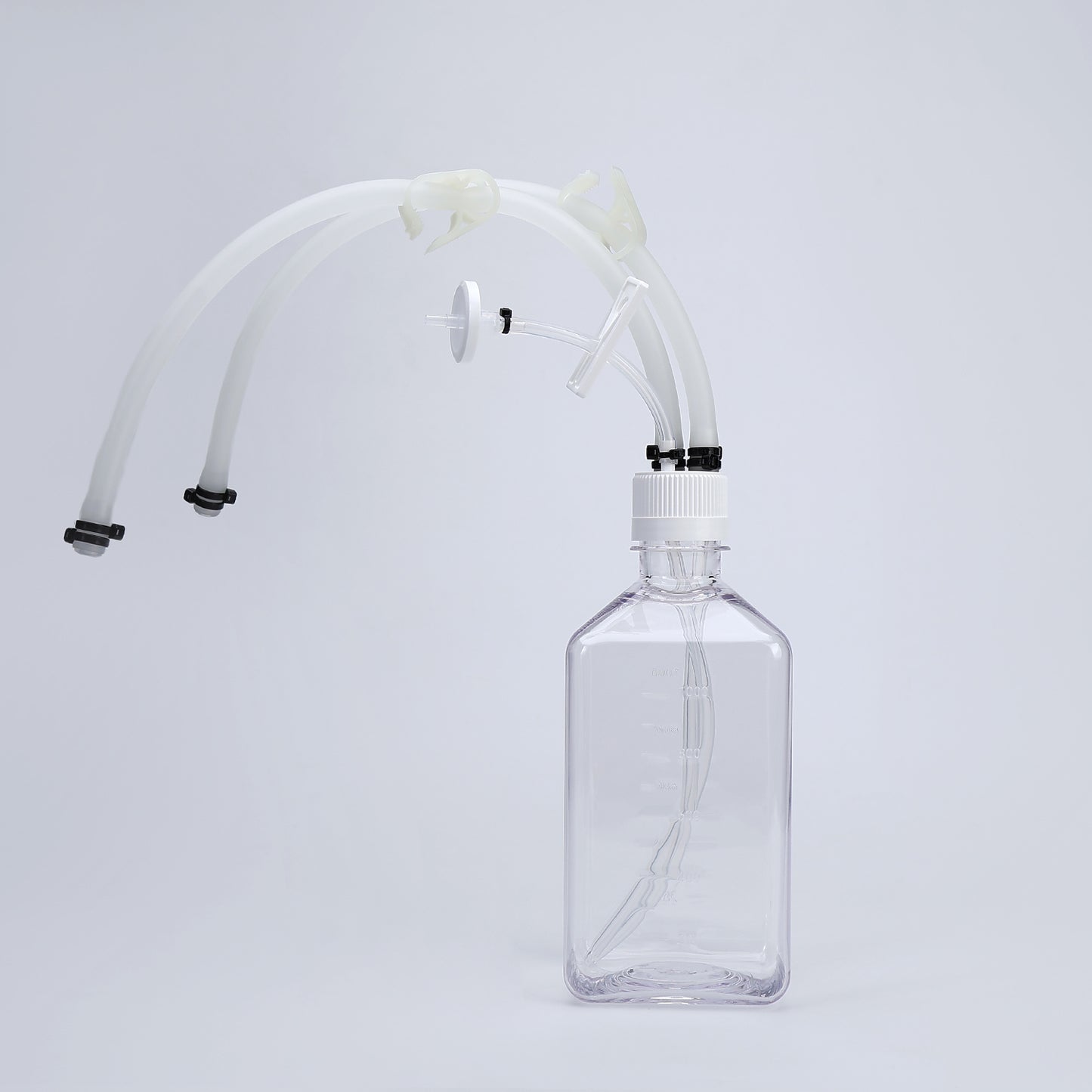 500mL Lifecube™ SSB Single-Use Bottle Assemblies, 3 Ports 1/4"-1/4"-1/8" HB, Sterile 10/pk