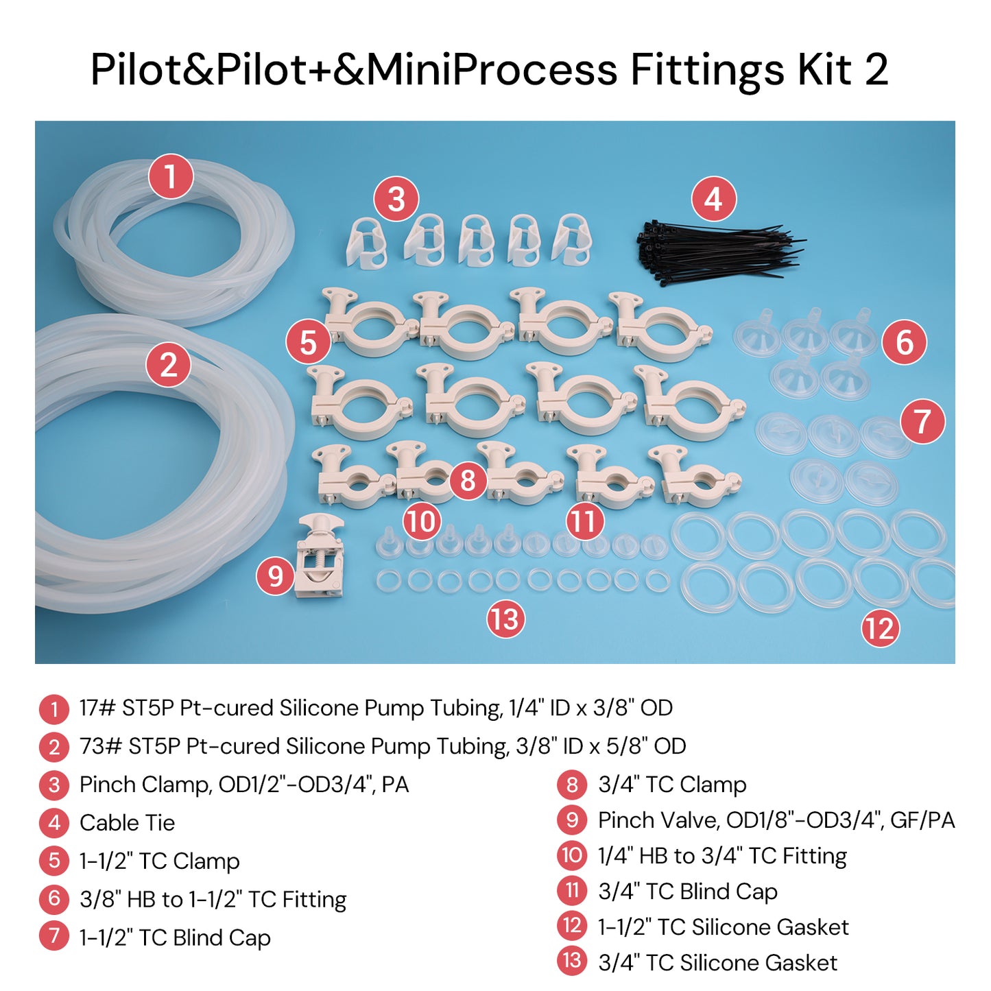 Fittings Kits for Pilot & Pilot+ & MiniProcess Hollow Fiber Filter
