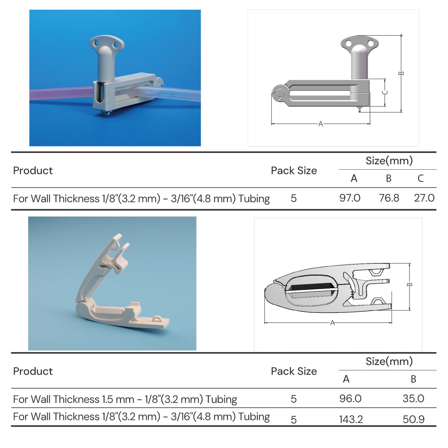 Lifemeta™ HA Pinch Valve for Pharmaceutical Flow Control 5/pk
