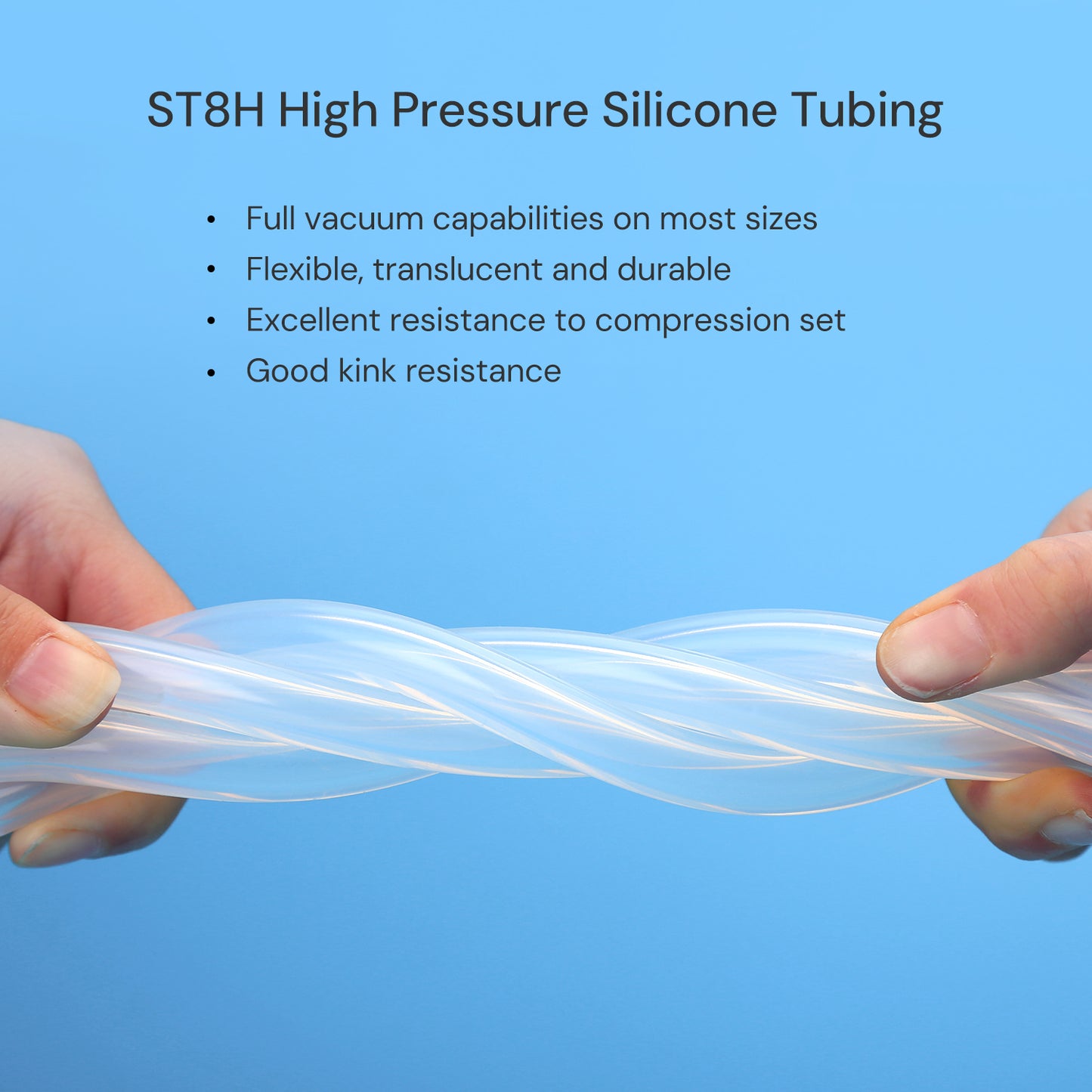 5m/15m Lifemeta™ ST8H High Pressure Silicone Tubing 1/pk