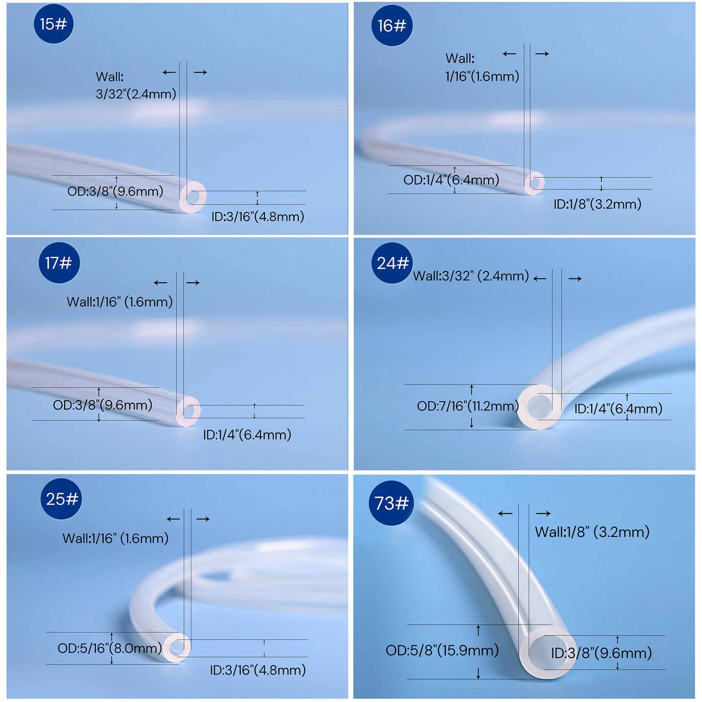 5m/15m Lifemeta™ ST8H High Pressure Silicone Tubing 1/pk