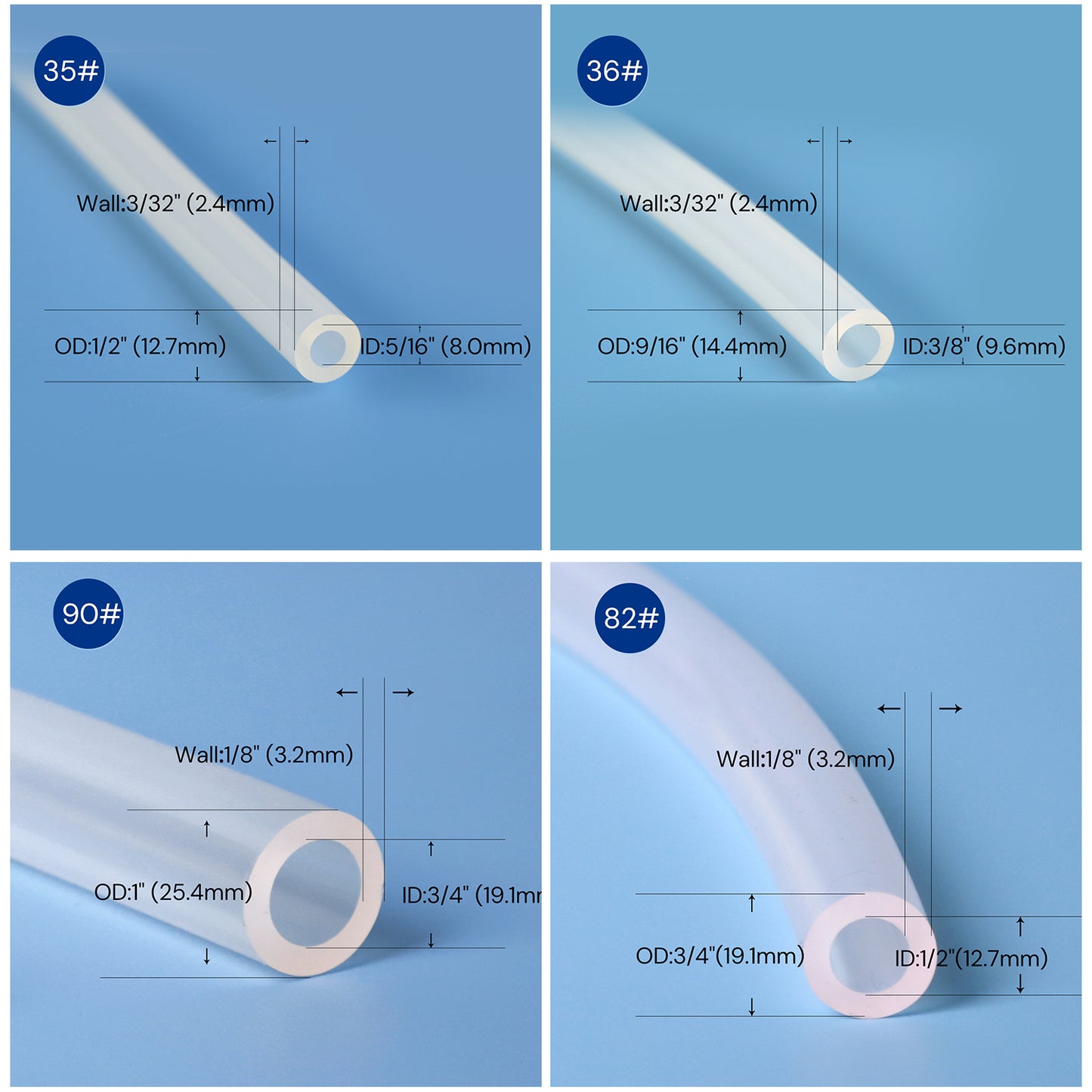 5m/15m Lifemeta™ ST8H High Pressure Silicone Tubing 1/pk