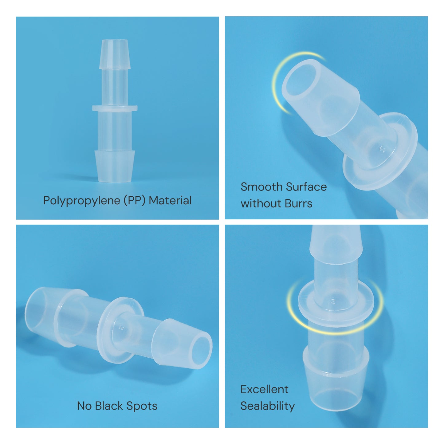 Lifemeta™ SF Single-Use Polypropylene (PP) Straight Tube Fittings Reducer Pack of 50