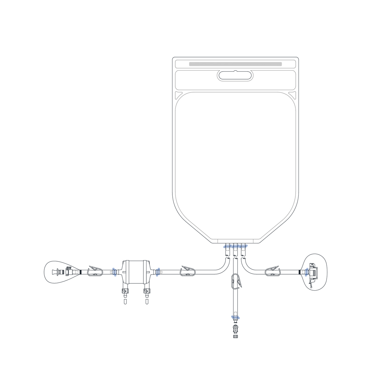 Standard Single-Use 2D Bag Assemblies with Capsule Filter, Sterile and Ready-to-use
