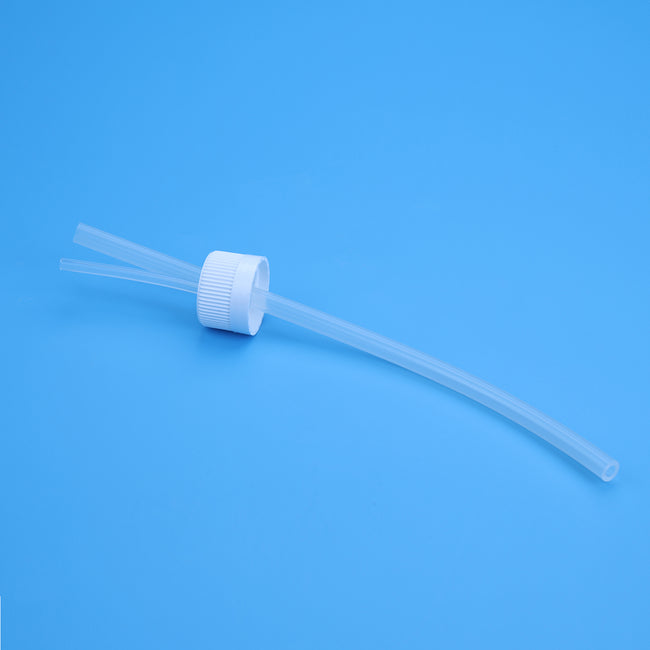 Molded Silicone Seal Cap, 38-430mm, Polypropylene Cap with Pt-cured Silicone Tubing, 2 ports, for Bottles and Carboys