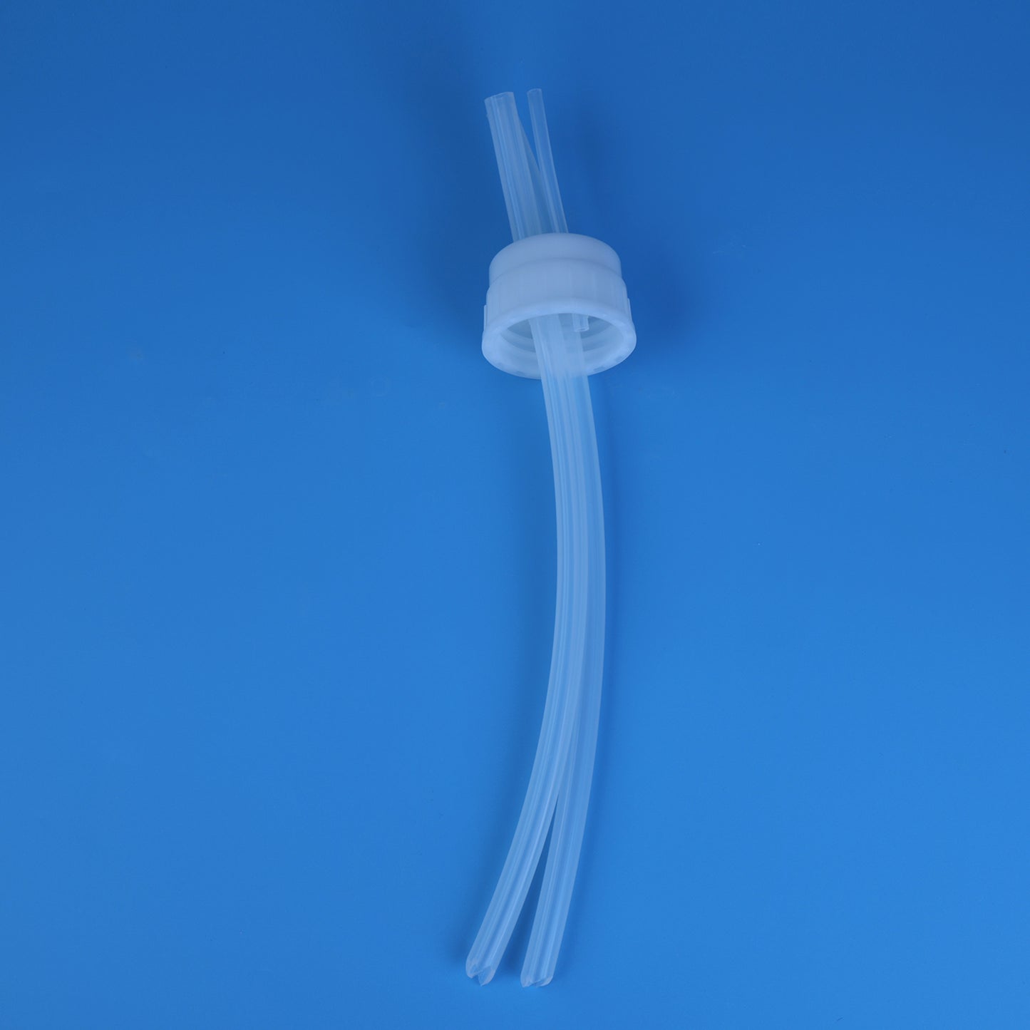 Molded Silicone Seal Cap, 53B, Polypropylene Cap with Pt-cured Silicone Tubing, 3 ports, for Bottles and Carboys