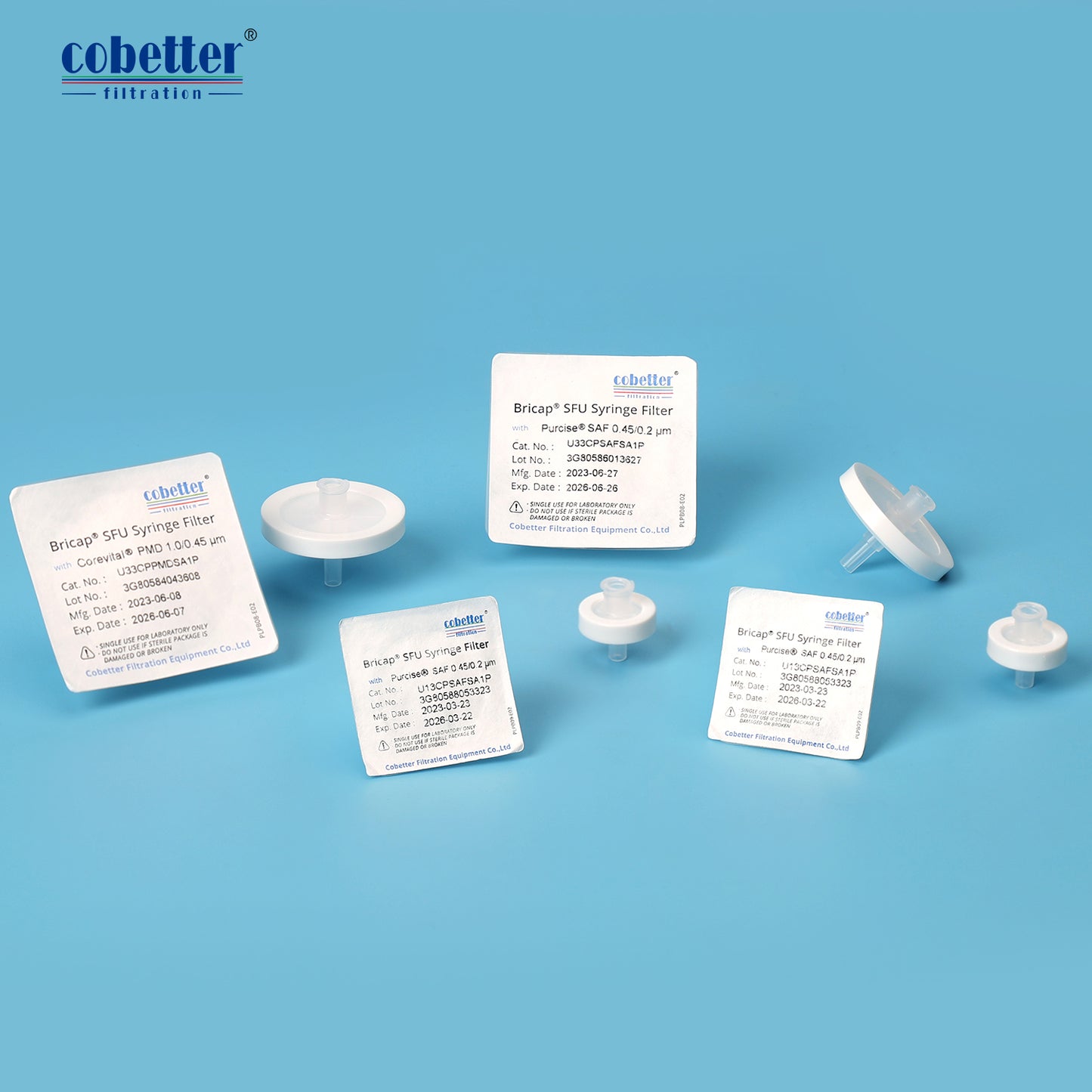 Purcise™ SLE 0.2 μm PES Sterilizing-Grade Syringe Filter for Filterability Study Pack of 100