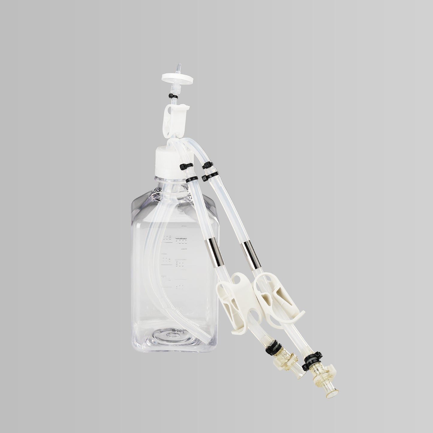 250mL Lifecube™ SSB Single-Use Bottle Assemblies, 3 Ports 1/4"-1/4"-1/8" HB, Sterile 10/pk
