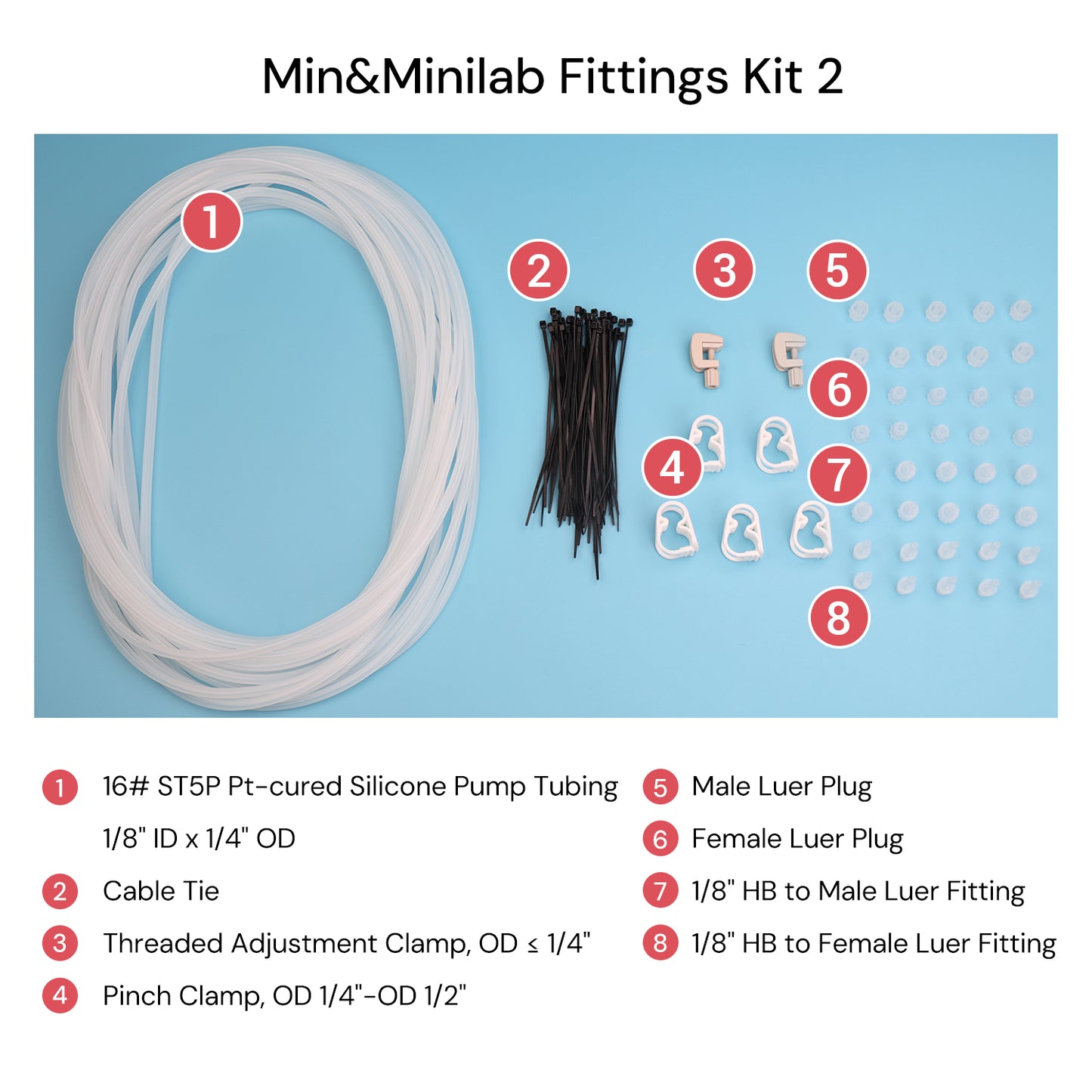 Fittings Kits for Mini & MiniLab Hollow Fiber Filter