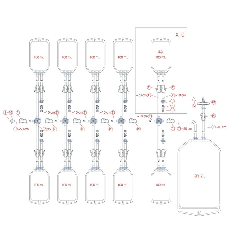 Bundle Testing Bags Standard Single-Use Multi-sampling Bag Assemblies, Sterile and Ready-t ...