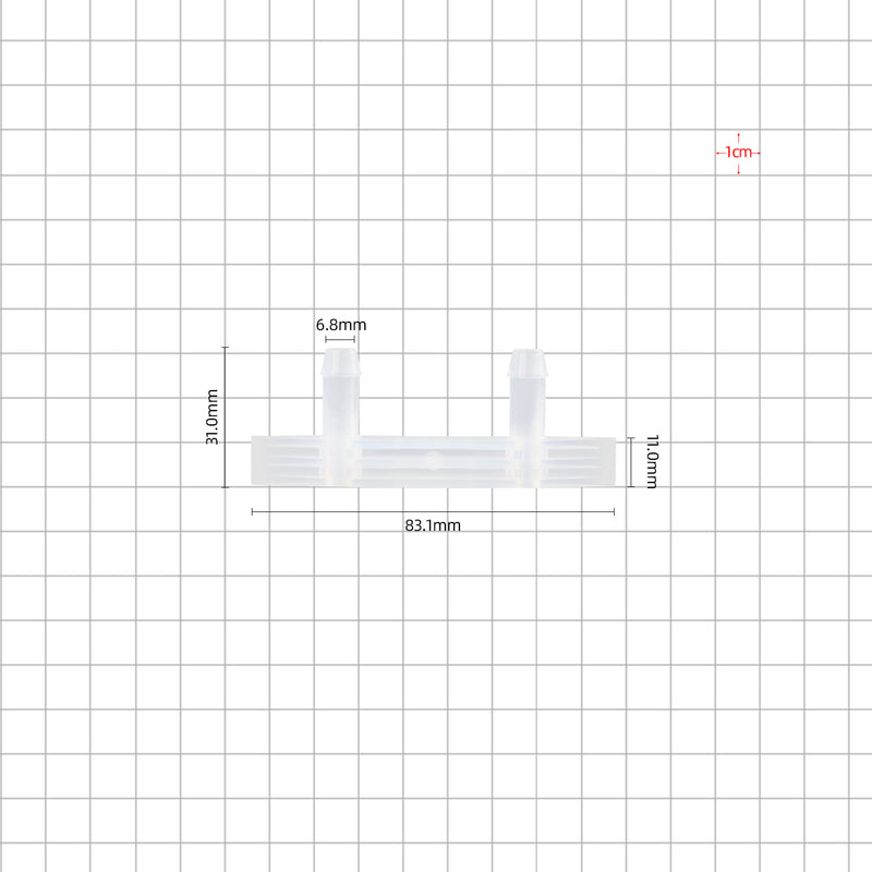 1/4'' boat port barbed with 2 ports