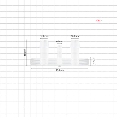 1/2'' boat port barbed with 2 ports dimensions