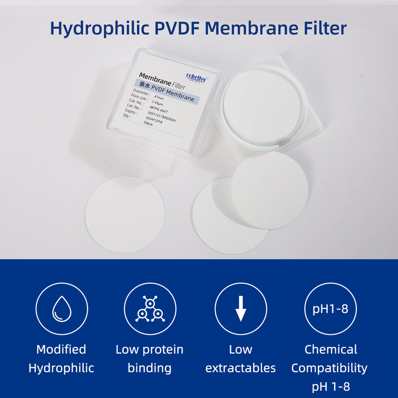 features of hydrophilic PVDF disc membrane filter