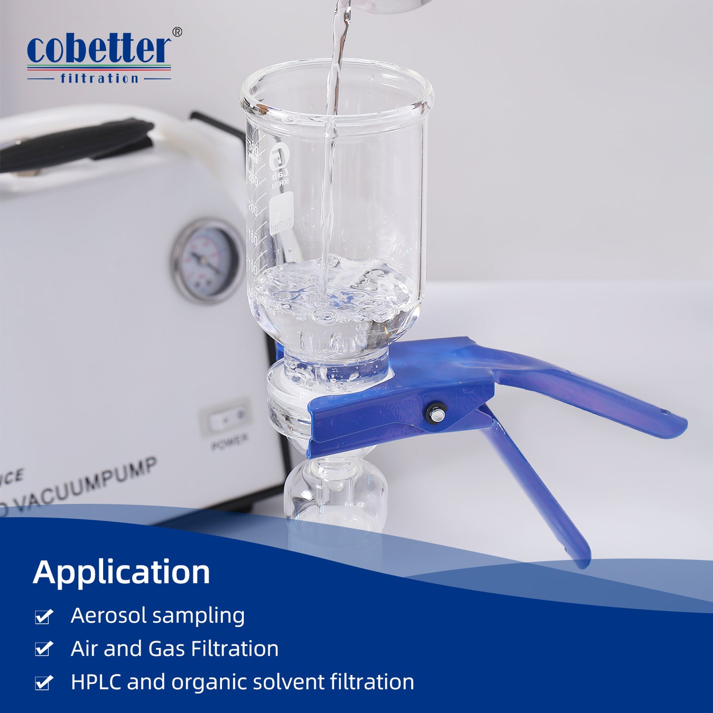 application of hydrophobic PTFE disc membrane filter