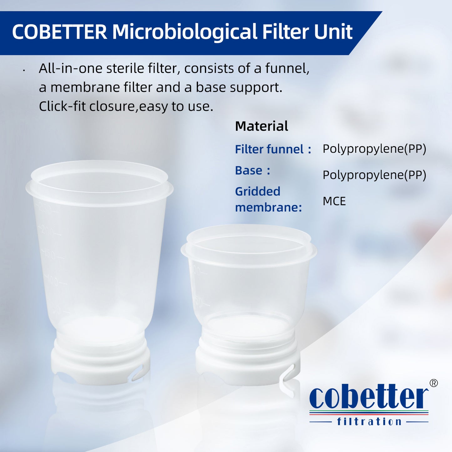microbiological filter unit material